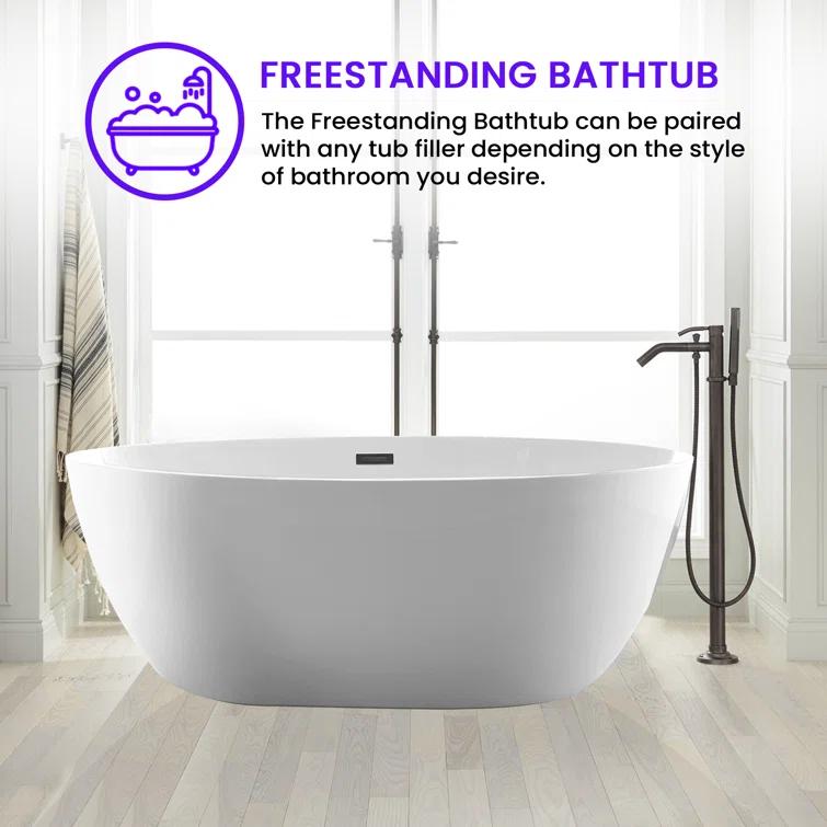 Freestanding Soaking Acrylic Bathtub