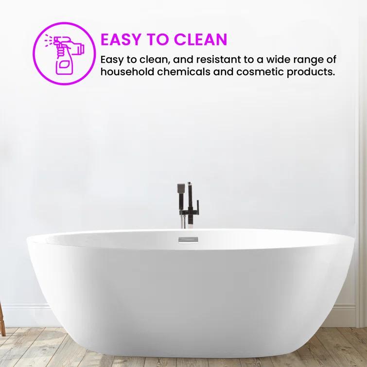 Freestanding Soaking Acrylic Bathtub