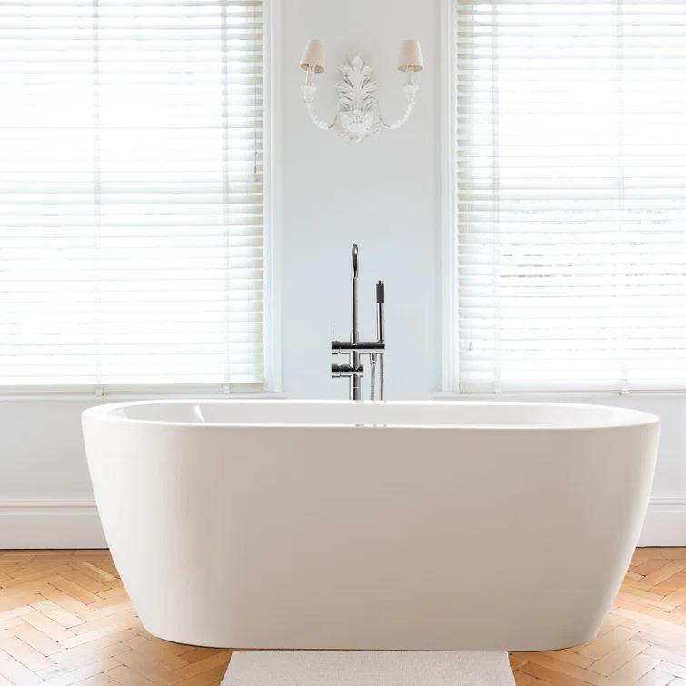 68 " x 31 " Freestanding Soaking Acrylic Bathtub