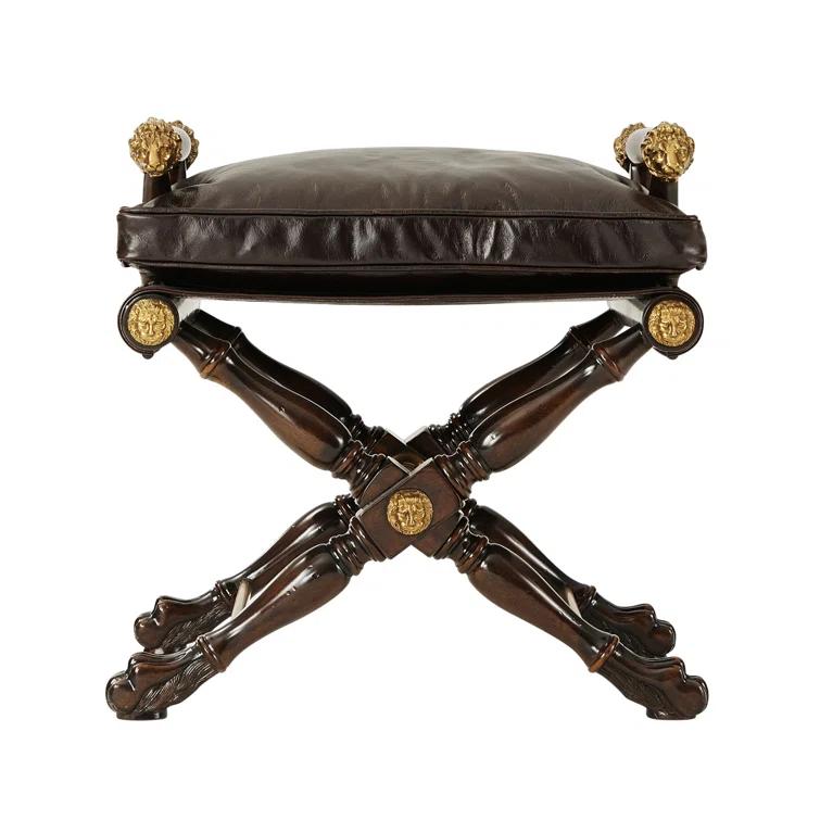 Theodore Alexander Essential Solid Wood Accent Stool