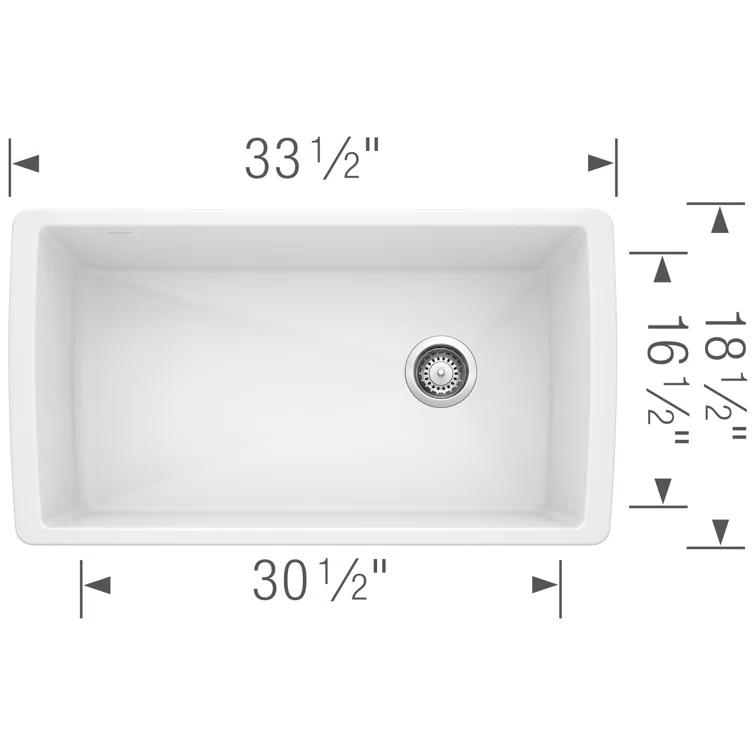 Diamond SILGRANIT 33" Super Single Undermount Kitchen Sink