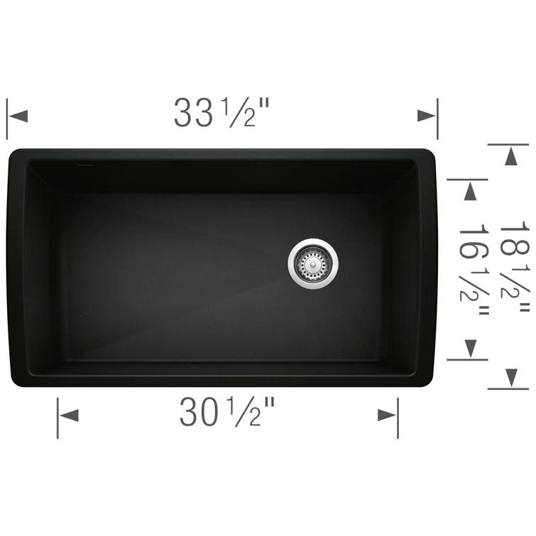 Diamond SILGRANIT 33" Super Single Undermount Kitchen Sink