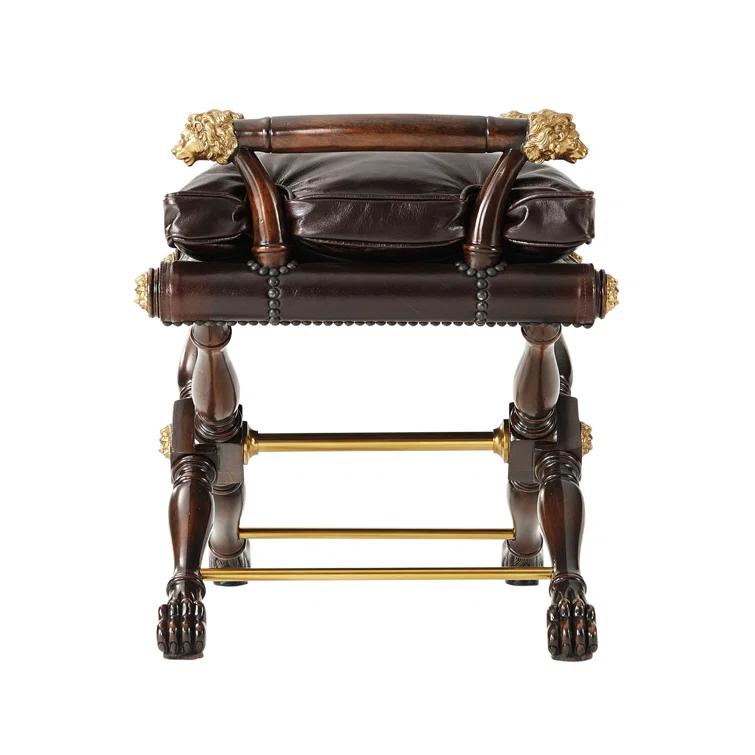 Theodore Alexander Essential Solid Wood Accent Stool