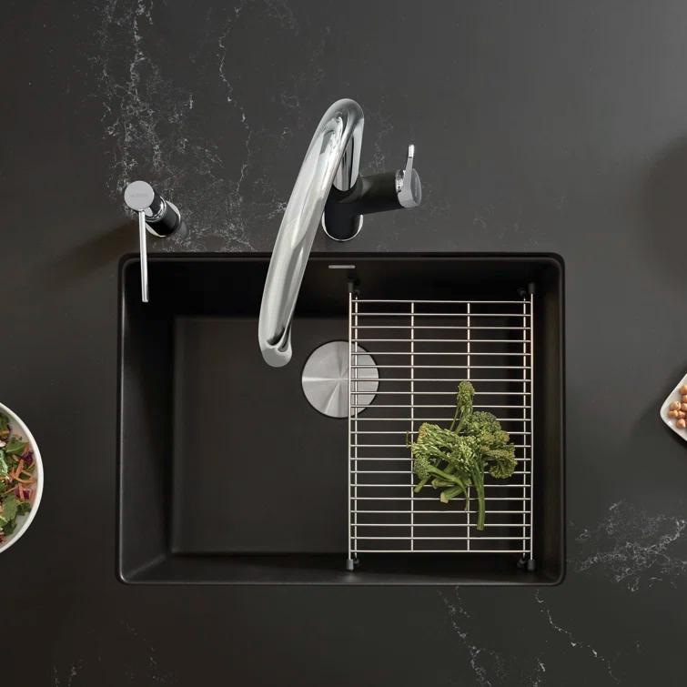 Precis SILGRANIT 24" L x 17.75" W Undermount Kitchen Sink