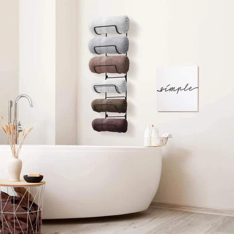 Sorbus 6-Tier Wall Mounted Metal Towel Rack