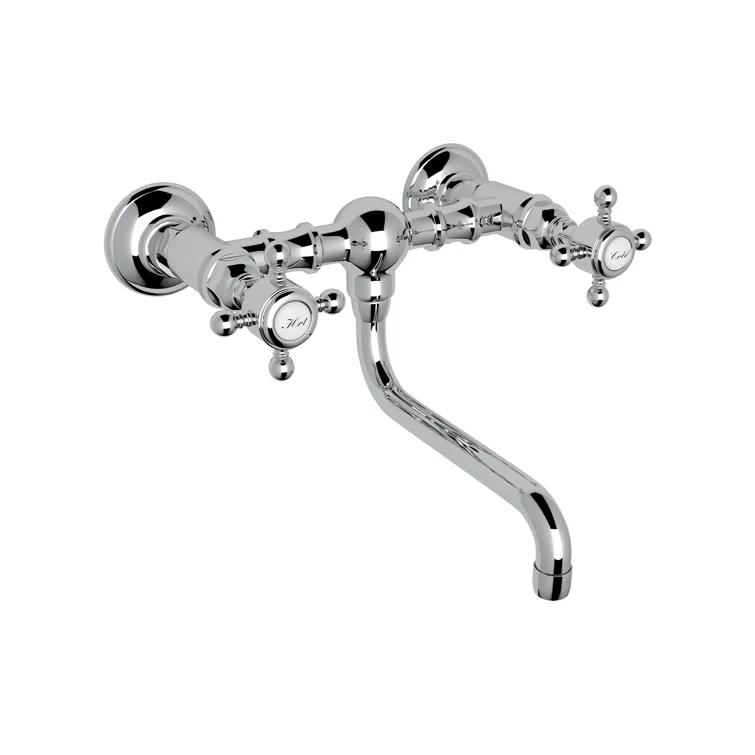 Acqui Wall Mount Bridge Lavatory Faucet