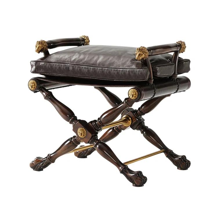 Theodore Alexander Essential Solid Wood Accent Stool