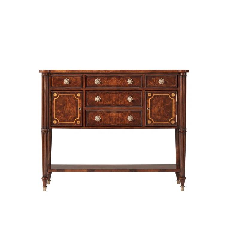 Regency Inspired Flame Mahogany & Rosewood Banded Sideboard