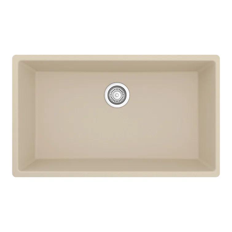 Karran Quartz 32-1/4'' X 19-1/4'' Large Single Bowl Undermount Kitchen Sink