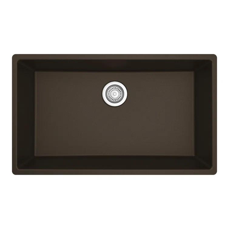 Karran Quartz 32-1/4'' X 19-1/4'' Large Single Bowl Undermount Kitchen Sink