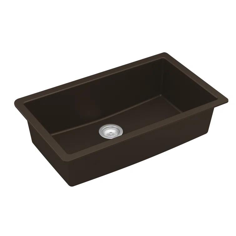 Karran Quartz 32-1/4'' X 19-1/4'' Large Single Bowl Undermount Kitchen Sink