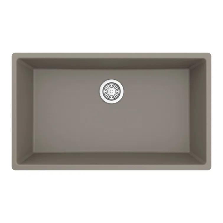 Karran Quartz 32-1/4'' X 19-1/4'' Large Single Bowl Undermount Kitchen Sink