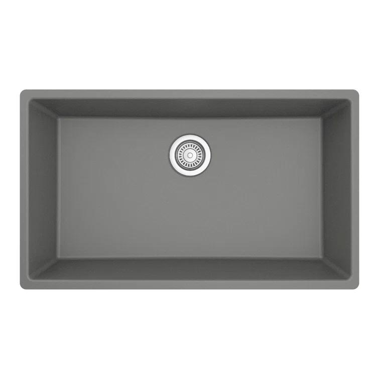 Karran Quartz 32-1/4'' X 19-1/4'' Large Single Bowl Undermount Kitchen Sink