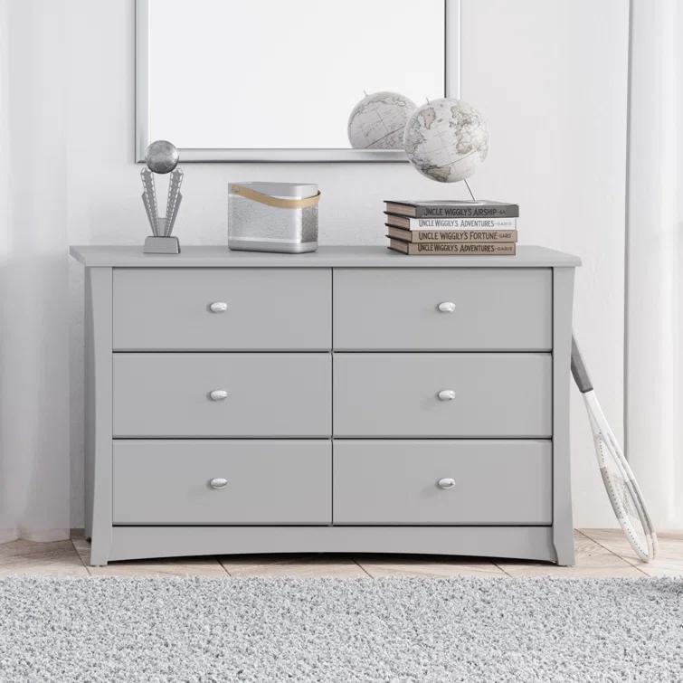 Crescent 6 Drawer Double Dresser