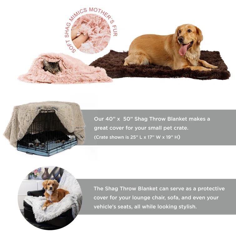 Best Friends By Sheri Best Friends by Sheri Calming Shag Fur Pet Throw Blanket