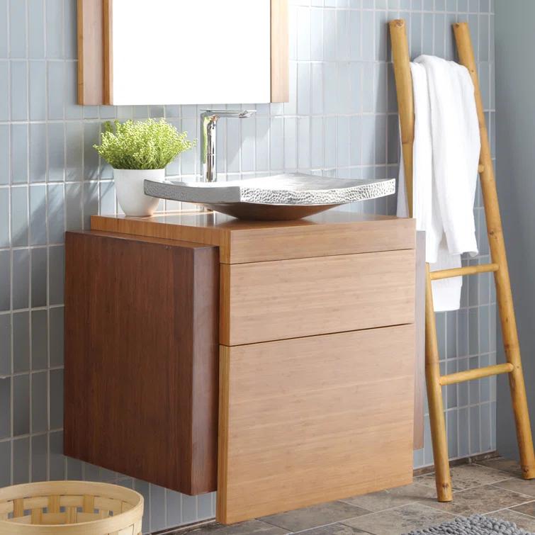 Kohani Hand Hammered Rectangular Vessel Bathroom Sink
