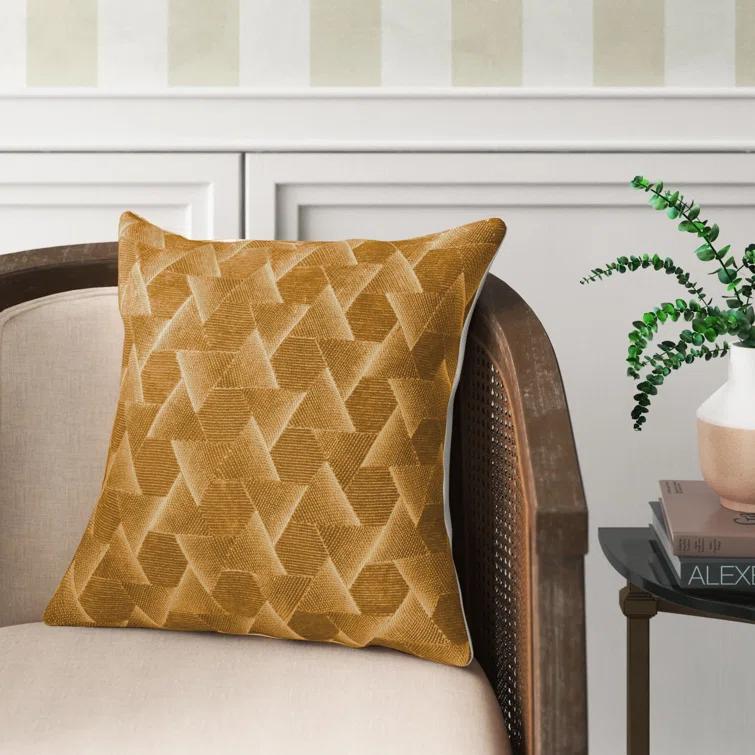 Gretchen Geometric Cotton Throw Pillow
