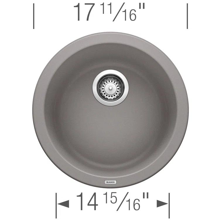 Rondo SILGRANIT 18" L x 18" W Drop-In/Undermount Bar Sink