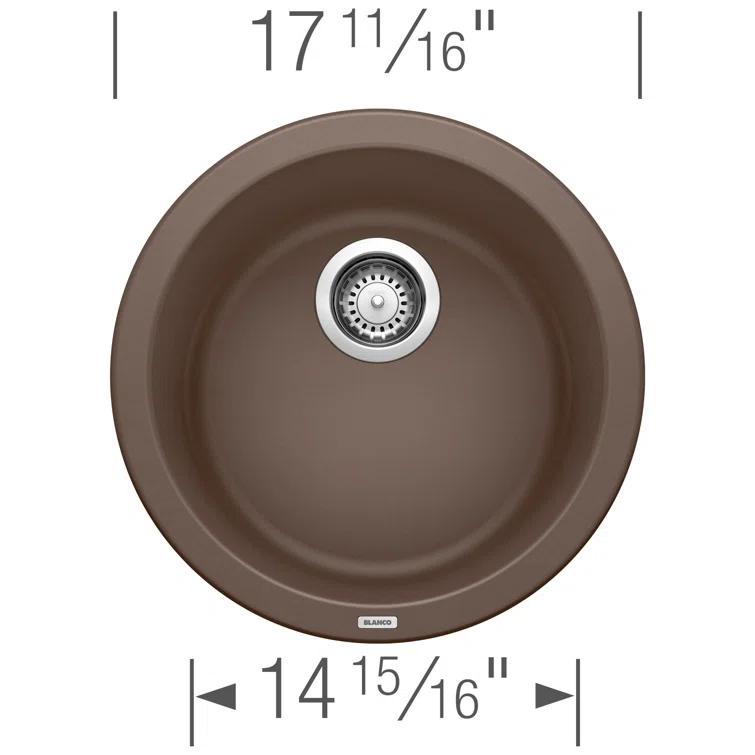 Rondo SILGRANIT 18" L x 18" W Drop-In/Undermount Bar Sink