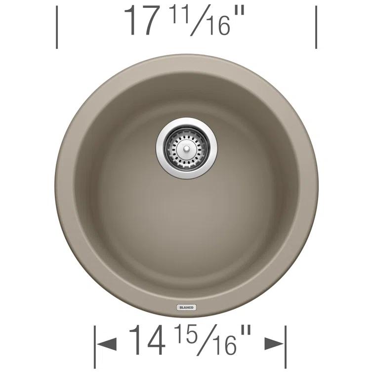 Rondo SILGRANIT 18" L x 18" W Drop-In/Undermount Bar Sink