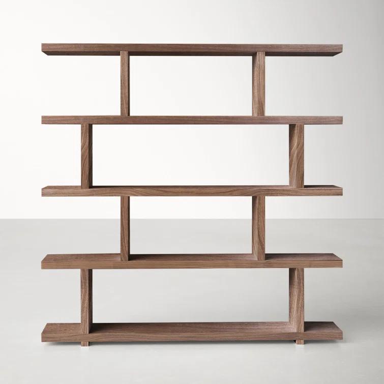 Modern Staggered Bookshelf (63")