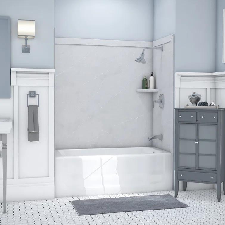 FlexStone Elite 60"W x 32"D x 60"H Alcove Bathtub Surround