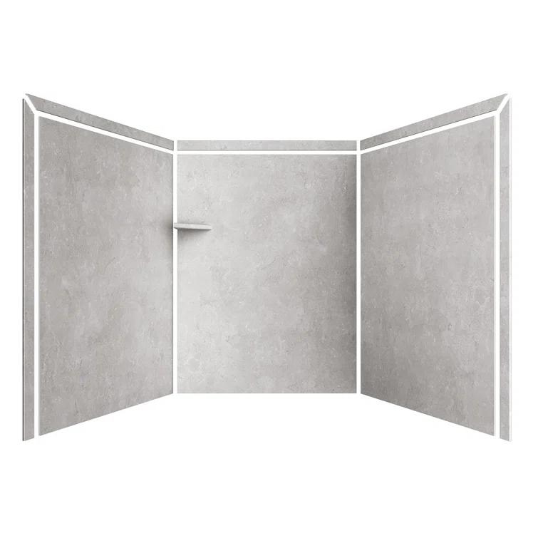 FlexStone Adaptable 60"W x 60"D x 80"H Alcove Shower Surround