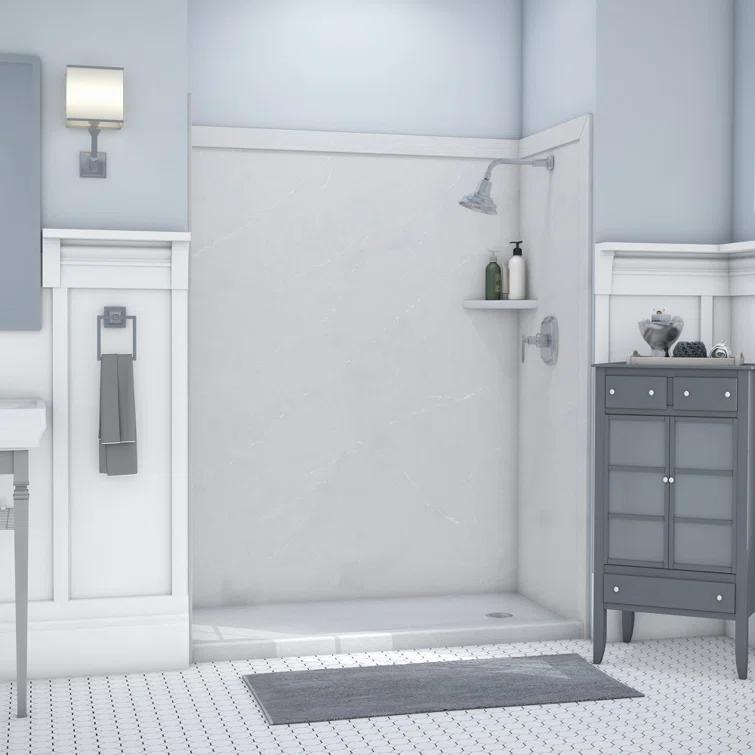 FlexStone Adaptable 60"W x 60"D x 80"H Alcove Shower Surround