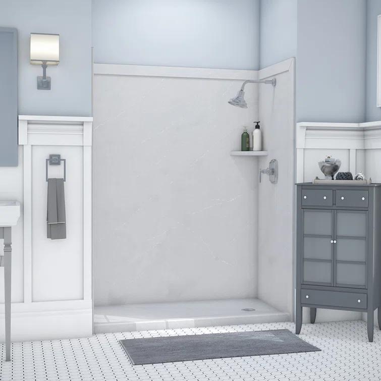 FlexStone Royale 60"W x 36"D x 80"H Alcove Bathtub/Shower Surround