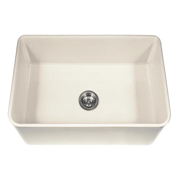 Houzer Farmhouse Platus Apron Front 30 Inch Fireclay Single Bowl Kitchen Sink