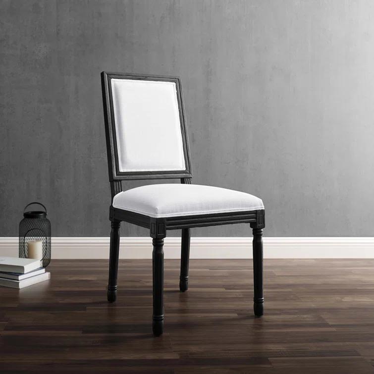 Modway Court French Vintage Upholstered Fabric Dining Side Chair