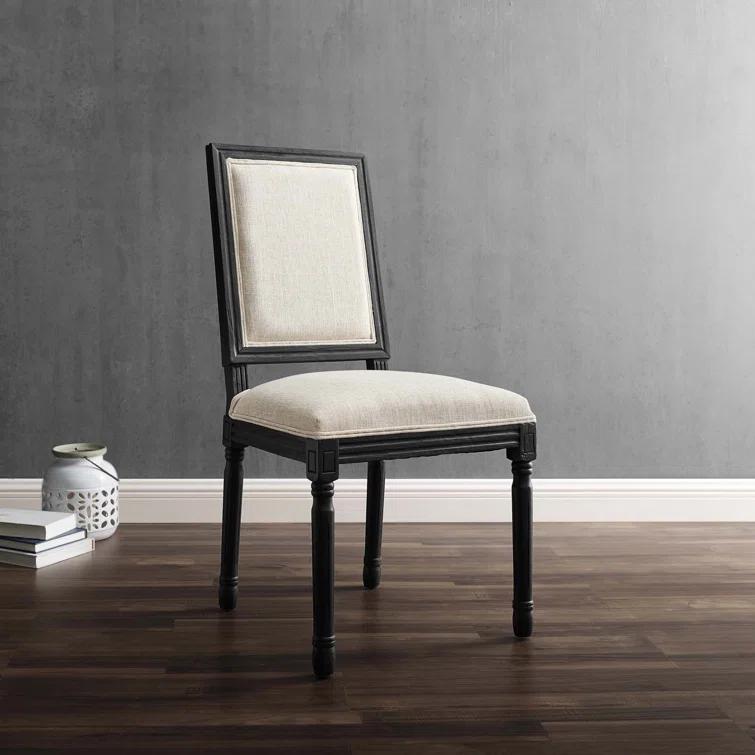 Modway Court French Vintage Upholstered Fabric Dining Side Chair