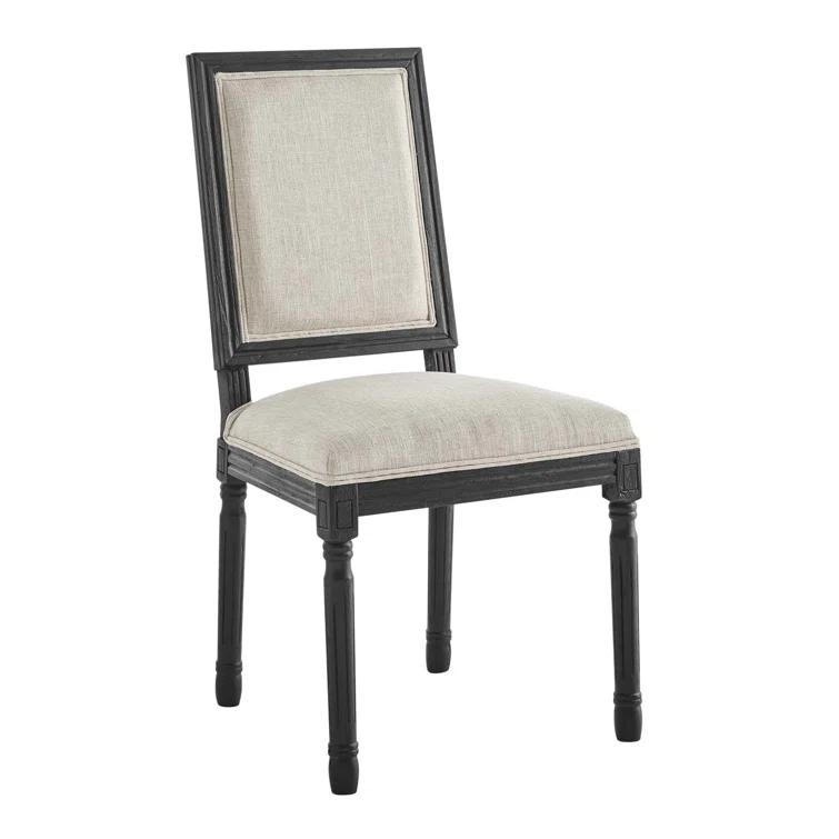 Modway Court French Vintage Upholstered Fabric Dining Side Chair