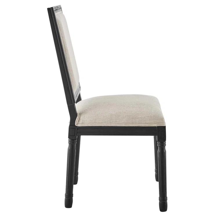 Modway Court French Vintage Upholstered Fabric Dining Side Chair