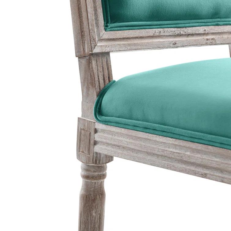 Modway Court French Vintage Upholstered Fabric Dining Side Chair