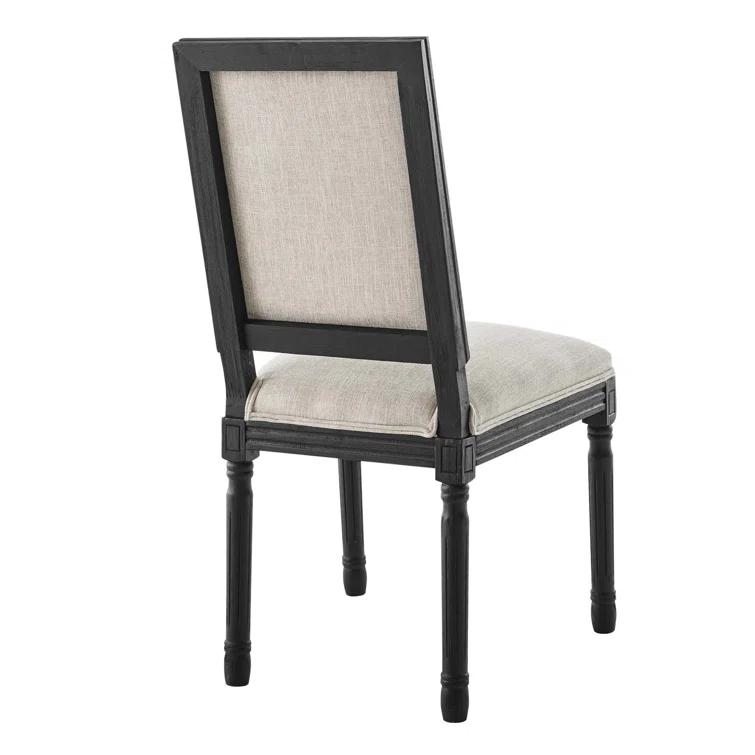 Modway Court French Vintage Upholstered Fabric Dining Side Chair