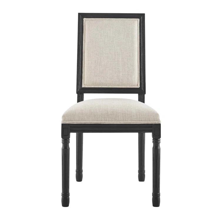 Modway Court French Vintage Upholstered Fabric Dining Side Chair