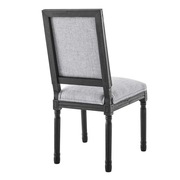 Modway Court French Vintage Upholstered Fabric Dining Side Chair