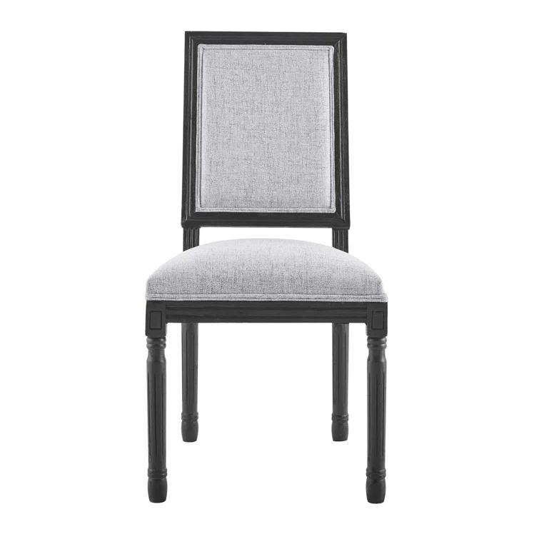 Modway Court French Vintage Upholstered Fabric Dining Side Chair