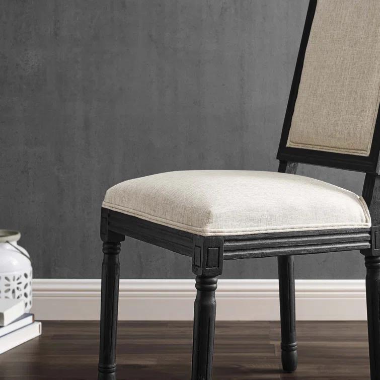 Modway Court French Vintage Upholstered Fabric Dining Side Chair