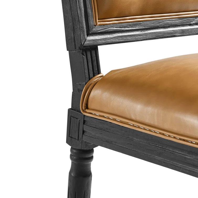 Modway Court French Vintage Upholstered Fabric Dining Side Chair
