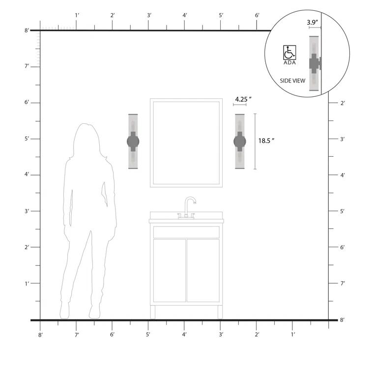 Northboro 2 - Light Dimmable Vanity Light