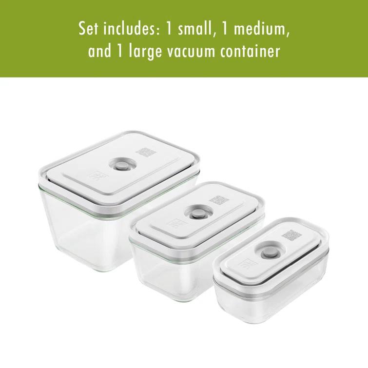ZWILLING J.A. Henckels ZWILLING Fresh & Save 3-Piece Glass Food Storage Container, Meal Prep Container- Assorted Sizes