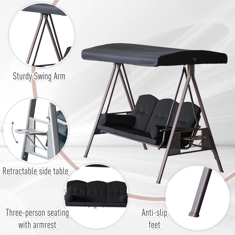 Steel Porch Swing with Stand