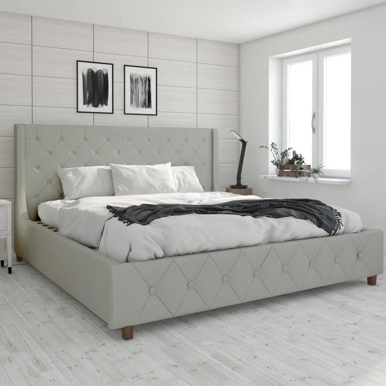 CosmoLiving by Cosmopolitan Mercer Tufted Upholstered Platform Bed