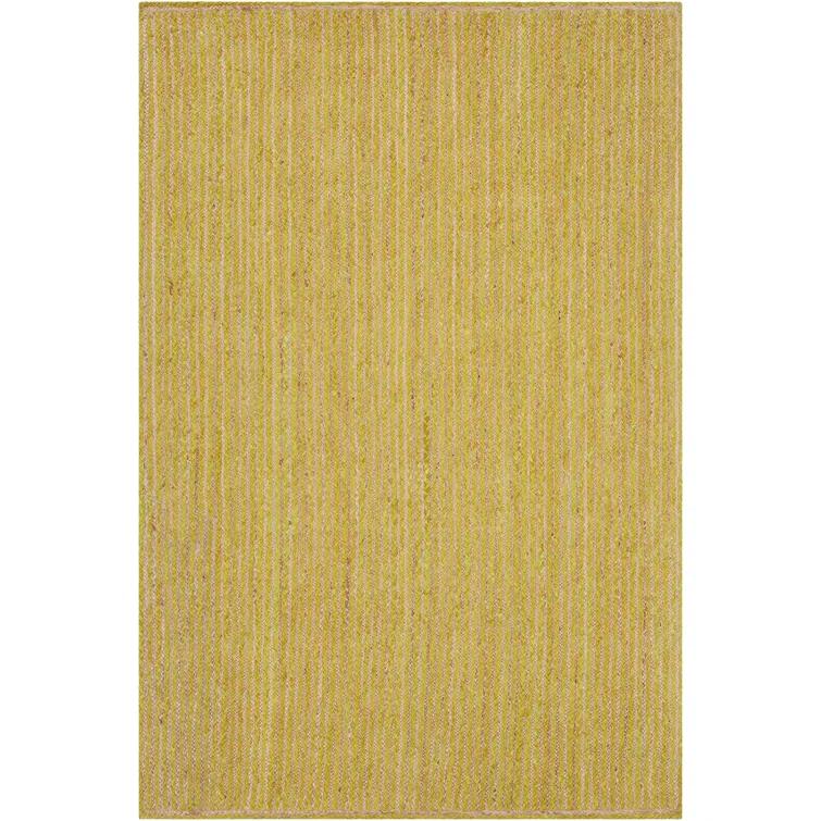 Alyssa Textured Contemporary Lime Green Area Rug