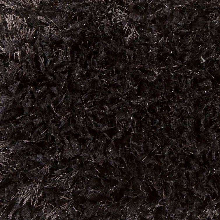 Jolynn Textured Contemporary Shag Charcoal Area Rug