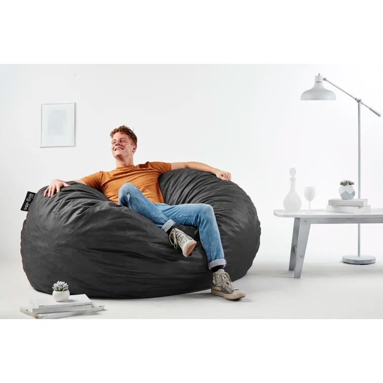Big Joe Giant Foam Filled Bean Bag Sofa with Soft Removeable Cover