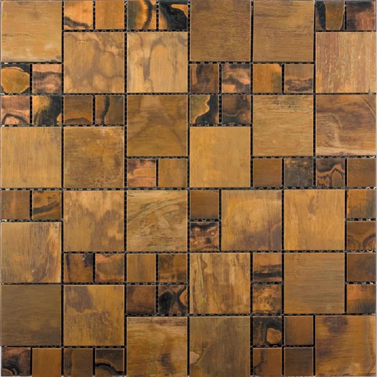 12" x 12" Metal Random Mosaic Wall & Floor Tile