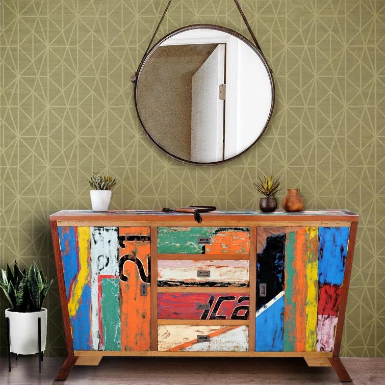 Chic Teak Solid Wood Freestanding Bathroom Cabinet